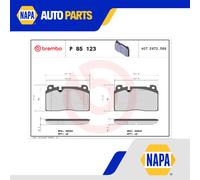 Brake Pads Set fits PORSCHE MACAN 95B 3.0 Front 2016 on Brembo 95B698151AM New