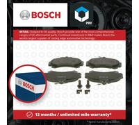 Bosch BP182 - Brake Pads Car Front Axle - Bosch Quality - Reduced Noise and Dust - ECE-R90 Certified - Copper-Free - 1 Set of 4 Pads - With Accessories