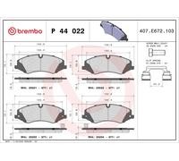 Brake Pads Set fits RANGE ROVER EVOQUE L551 1.5 Front 2020 on PT153 Brembo New