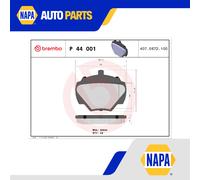 Brake Pads Set fits RANGE ROVER Mk1 3.5 Rear 70 to 81 11D Brembo GBP266 GBP271