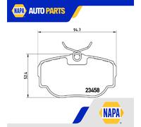 Brake Pads Set fits RANGE ROVER Mk2 P38A 2.5D Rear 94 to 02 256T Brembo Quality