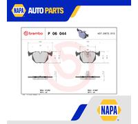 Brake Pads Set fits RANGE ROVER Mk3 L322 3.6D Rear 06 to 12 Brembo SFP000120 New