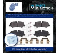 Brake Pads Set fits RANGE ROVER SPORT L320 5.0 Rear 09 to 13 Blue Print LR010664