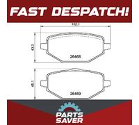 Brake Pads Set fits RENAULT CAPTUR 1.6 Rear 2020 on H4M630 Brembo 440602361R New