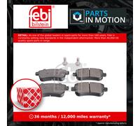 Brake Pads Set fits RENAULT ZOE Rear 2019 on 5AQ605 440601416R 440603558R Febi
