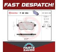 Brake Pads Set fits RENAULT ESPACE Mk5 1.6 Rear 2015 on M5M450 Brembo 440602652R