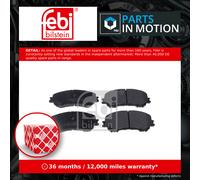 Brake pads Front Axle 116266 FEBI BILSTEIN for NISSAN RENAULT
