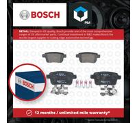 Bosch BP1221 - Brake Pads Car Rear Axle - Bosch Quality - Reduced Noise and Dust - ECE-R90 Certified - Copper-Free - 1 Set of 4 Pads - With Accessories