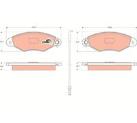 Brake pads GDB1402 TRW for RENAULT NISSAN