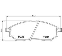 Brake Pads Set fits RENAULT KOLEOS Mk1 2.5 Front 2008 on Brembo 410600023R New