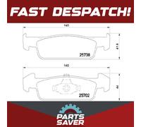 Brake Pads Set fits RENAULT LOGAN Mk2 1.2 Front 2013 on D4F732 Brembo 410602396R