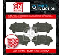 Brake Pads Set fits OPEL MOVANO FD, JD 2.5D Front 1998 on 009110993 1605210 Febi