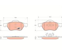 Brake Pads Set Front GDB1687 TRW 7711130086 7701209100 7701209670 410601237R New