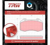 TRW GDB1606 Brake pad set