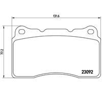 Brake Pads Set fits RENAULT MEGANE Mk3 2.0 Front 2008 on F4R874 Brembo Quality