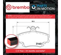 Brake Pads Set fits RENAULT R25 Front 2.0 2.2 2.1D 84 to 93 Brembo 6025071042
