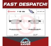 Brake Pads Set fits RENAULT SANDERO/STEPWAY Mk2 1.5D Front 2017 on K9K612 Brembo
