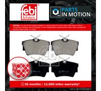 Brake Pads Set fits VAUXHALL VIVARO X82, X83 Rear 2001 on 009199262 1605199 Febi