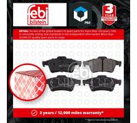Brake Pads Set fits RENAULT ESPACE Mk4 Rear 2002 on 7701206609 7701207767 Febi