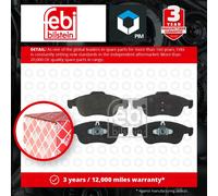 Brake Pads Set fits NISSAN JUKE F16 1.0 Front 2019 on HR10DDT 4106000Q1B Febi