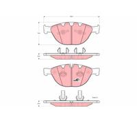Brake pads GDB1558 TRW for BMW ROLLS-ROYCE