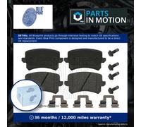 Brake Pads Set fits VW TIGUAN 5N Rear 1.4 2.0 2.0D 07 to 18 Blue Print Quality