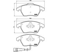 Brake Pads Set fits SEAT ALTEA 5P, 5P1 Front 2004 on Brembo 1K0698151 1TD698151