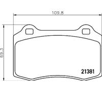 Brake Pads Set fits SEAT IBIZA 6K1 1.8 Front 00 to 02 Brembo 6KL698151 Quality