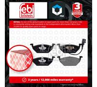 Brake Pads Set fits SKODA ROOMSTER 5J Front 1.2 1.4 1.2D 1.4D 06 to 15 Febi New