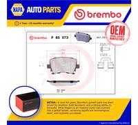 Brake Pads Set fits SKODA SUPERB Mk2 Rear 08 to 15 Brembo 1K0698451 4FD698451