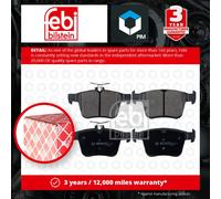 Febi Bilstein 16995 Disc Brake Brake Pad Set Fits VW Golf 1.6 TDI 4motion
