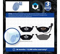 Brake Pads Set fits VW POLO 9N, Mk4 Front 2001 on Blue Print 1J0698151D Quality