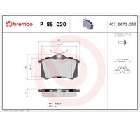 Brake Pads Set fits SKODA YETI 5L Rear 09 to 17 Brembo 1E0698451 1JD698451A New