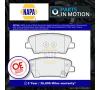 Brake Pads Set fits SSANGYONG REXTON 2.2D Rear 2018 on NAPA Quality Guaranteed