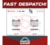Brake Pads Set fits SUBARU BRZ 2.0 Rear 2012 on FA20D Brembo 26696FE000 Quality