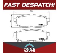 Brake Pads Set fits SUBARU FORESTER SJ 2.0D Rear 2013 on EE20Z Brembo 26696CA000