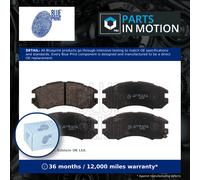 Brake Pads Set fits SUBARU IMPREZA 1.6 Front 92 to 00 Blue Print 26296AA020 New