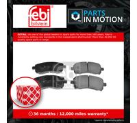 Brake Pads Set fits SUBARU IMPREZA 2.0 Front 96 to 02 26296AC030 26296AC040 Febi