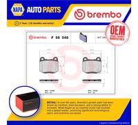 Brake Pads Set fits SUBARU IMPREZA 2.5 Rear 2005 on EJ257 Brembo 26696FE000 New