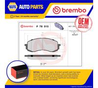 Brake Pads Set fits SUBARU IMPREZA GJ7 2.0 Front 2011 on FB20B Brembo 26296AE150