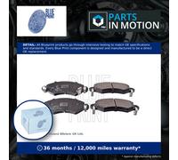 Brake Pads Set fits VAUXHALL AGILA A 1.2 Front 00 to 08 Blue Print 009194893 New