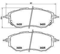 Brake Pads Set fits SUBARU LEGACY BLE, BPE 3.0 Front 03 to 09 EZ30 Brembo New