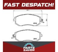 Brake Pads Set fits SUBARU LEGACY BR 2.0 Front 12 to 14 FB20 Brembo 26296AJ02A