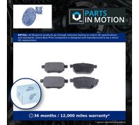 Brake Pads Set fits SUBARU TREZIA Rear 1.3 1.4D 2011 on Blue Print 0446612130