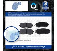 Brake Pads Set fits SUBARU XV GP7 2.0 Front 2012 on FB20B Blue Print 26296FJ020