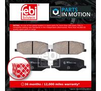 Febi Bilstein 16655 Disc Brake Brake Pad Set Fits Suzuki SJ413 1.3 1984-1990