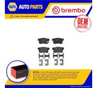 Brake Pads Set fits SUZUKI SX4 1.5 Rear 2006 on M15A Brembo 5580080J02 Quality
