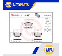 Brake Pads Set fits SUZUKI SX4 1.9D Rear 2006 on D19AA Brembo 5580080J02 Quality
