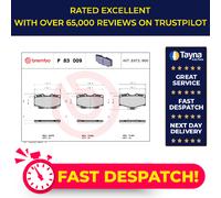 Brake Pads Set fits TOYOTA 4RUNNER 2.7 Front 95 to 02 3RZ-FE Brembo 0446504010