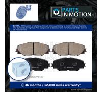 Brake Pads Set fits TOYOTA AURIS 1.8 Front 10 to 18 2ZR-FXE Blue Print Quality